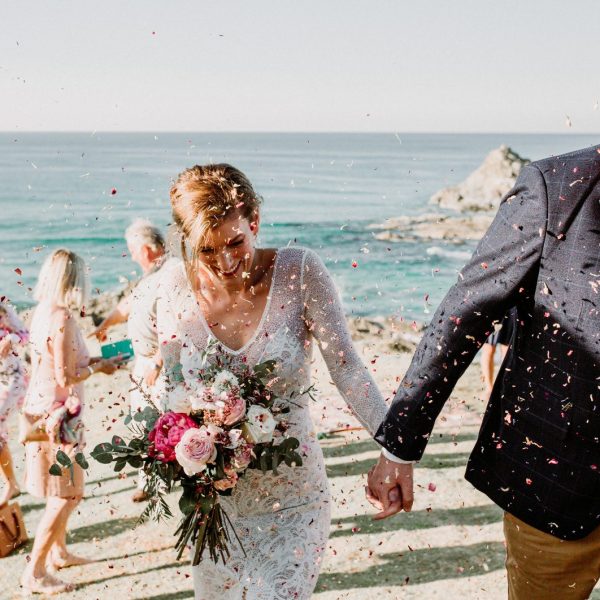 Byron Bay Celebrant and the confetti throw