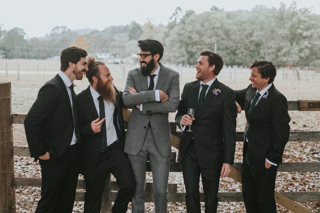 Best man and friends of the groom