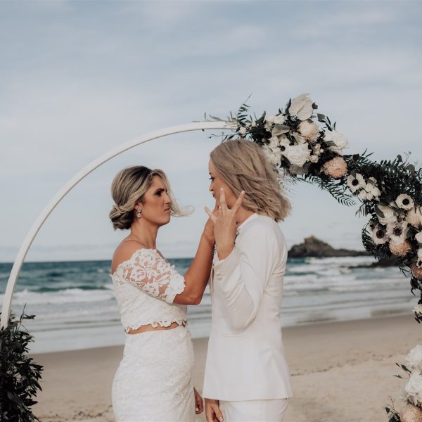 same sex couple saying vows
