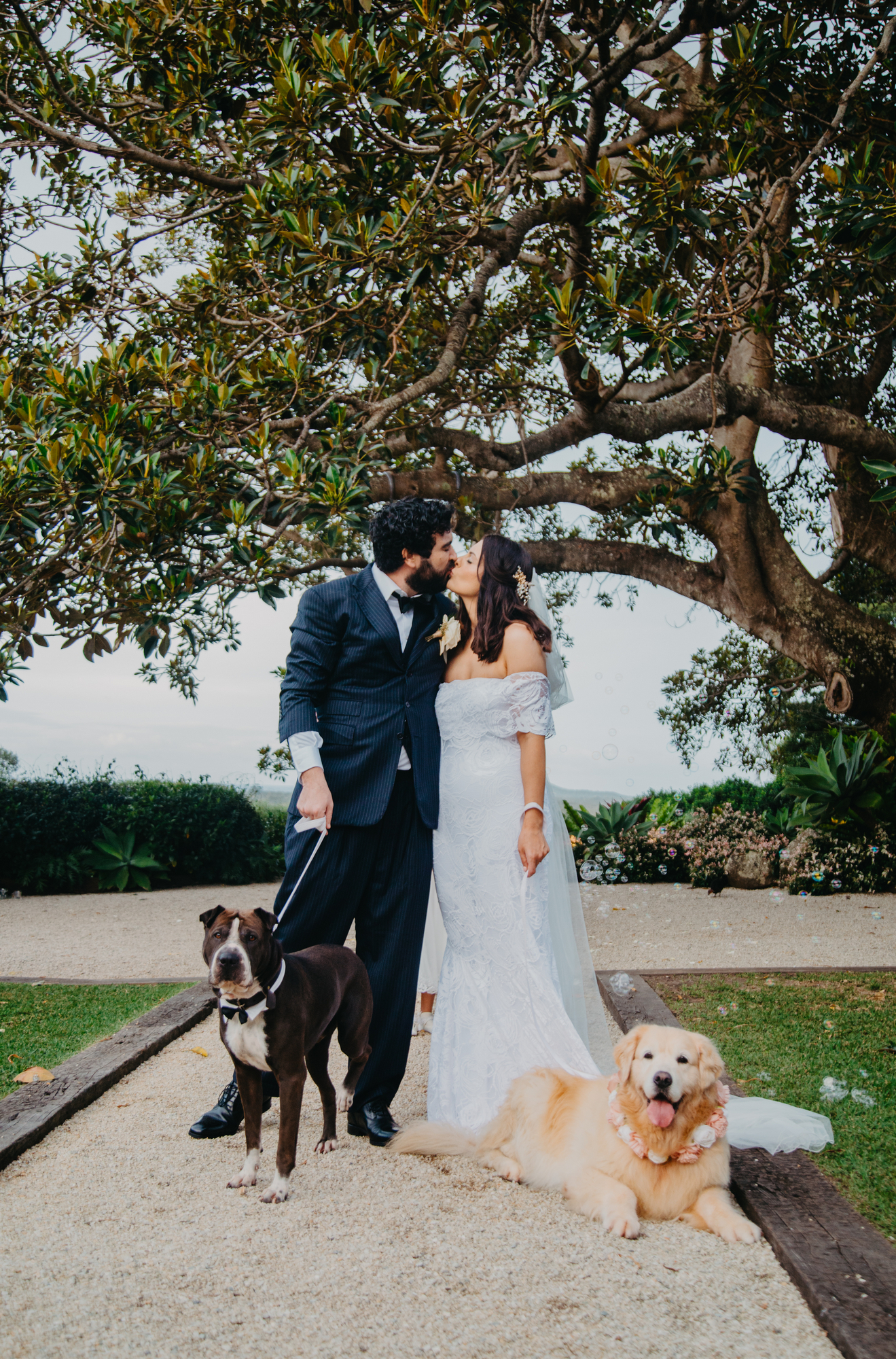 first kiss as married couple